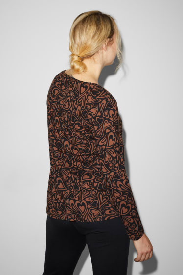 Teens & young adults - CLOCKHOUSE - Recover™- long sleeve top - patterned - brown