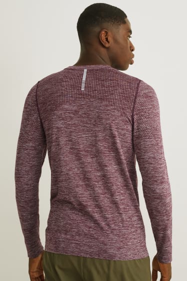 Men - Active top - running - seamless - bordeaux