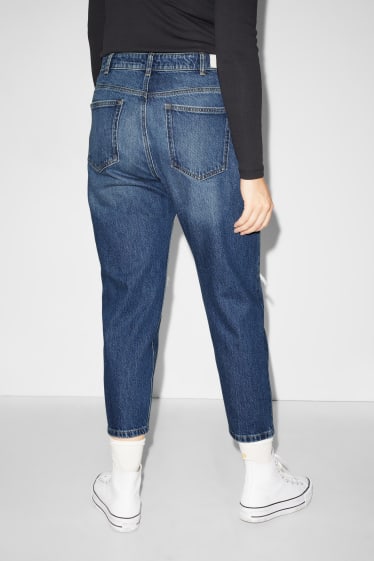 Dospívající a mladí - CLOCKHOUSE - mom jeans - high waist  - džíny - modré