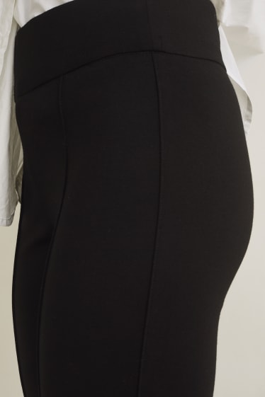 Mujer - Pantalón de punto - flared - negro