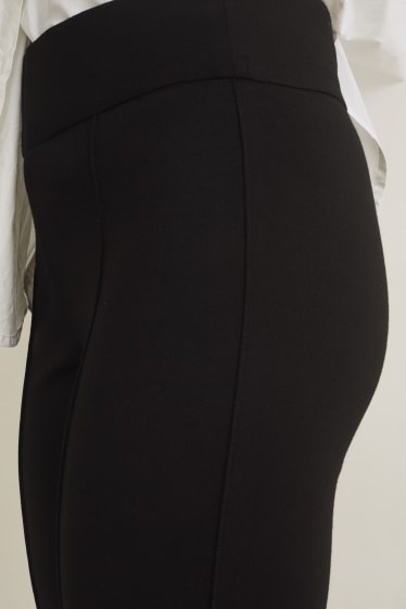 Damen - Jersey-Hose - Flared - schwarz