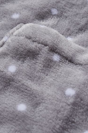 Women - Bathrobe - polka dot - gray