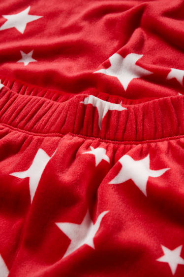 Dames - Pyjama - met patroon - rood