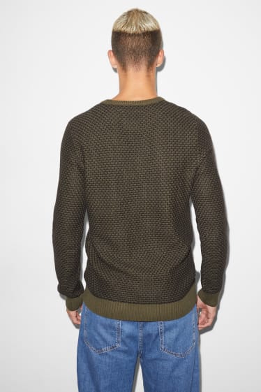 Men - CLOCKHOUSE - jumper - dark green / black