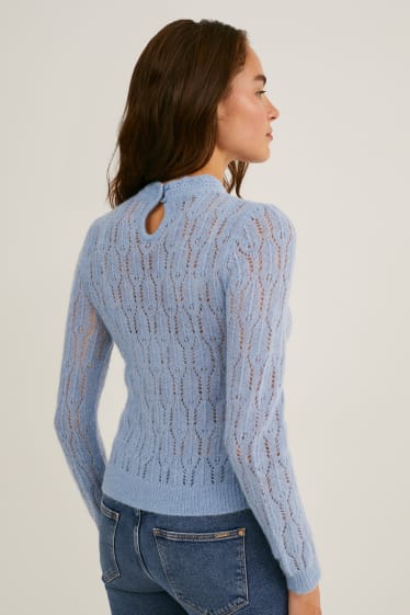 Damen - Pullover - hellblau