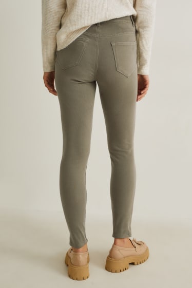 Femmes - Pantalon - high waist - skinny fit - 4 Way Stretch - vert foncé