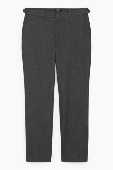 Home - Pantalons de vestir - regular fit - LYCRA® - gris fosc