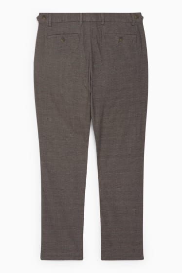 Uomo - Pantaloni eleganti - regular fit - LYCRA® - marrone scuro