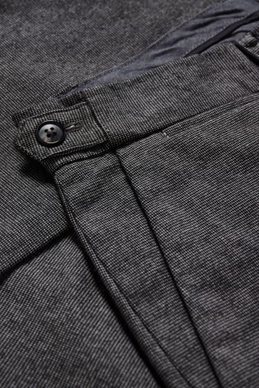 Home - Pantalons de vestir - regular fit - LYCRA® - gris fosc