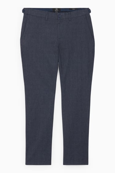 Uomo - Pantaloni eleganti - regular fit - LYCRA® - blu scuro