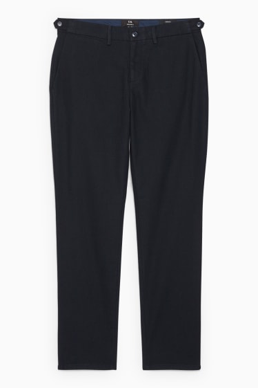 Uomo - Pantaloni eleganti - regular fit - LYCRA® - blu scuro