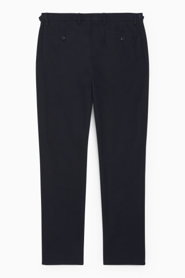 Uomo - Pantaloni eleganti - regular fit - LYCRA® - blu scuro