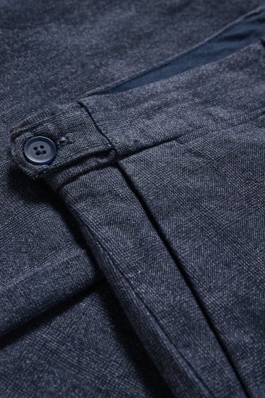 Men - Suit trousers - regular fit - LYCRA® - dark blue
