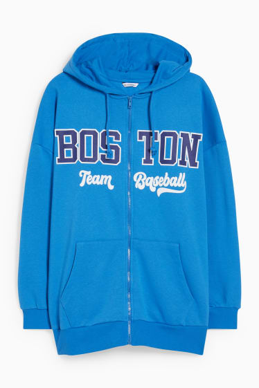 Women - CLOCKHOUSE - zip-through sweatshirt with hood - blue