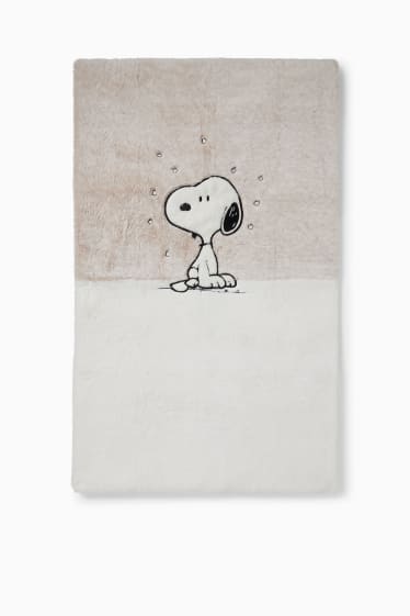 Dames - Deken van imitatiebont - 170 x 130 cm - Snoopy - beige