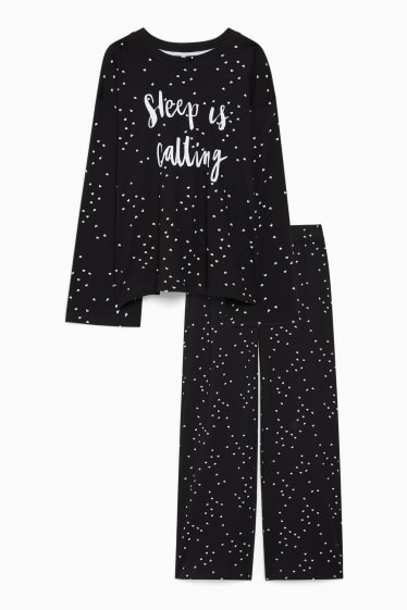 Women - Pyjamas - patterned - dark blue