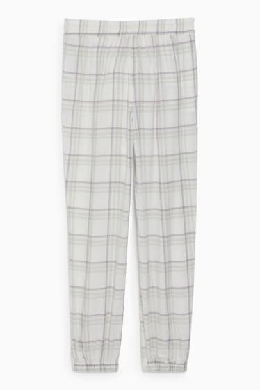 Women - Pyjama bottoms - check - beige