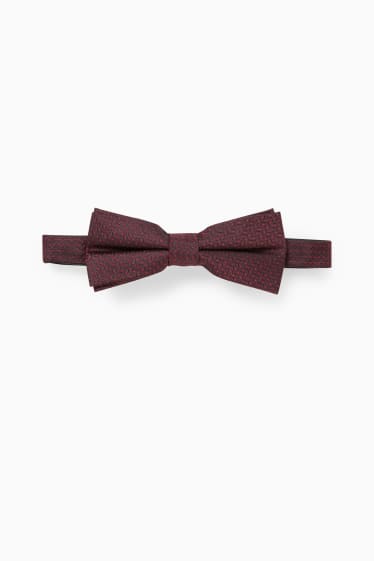 Men - Silk bow tie - bordeaux