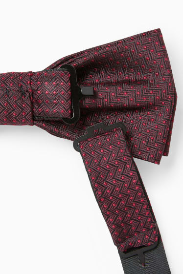 Men - Silk bow tie - bordeaux