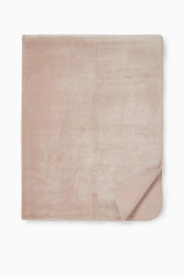 Femmes - Couverture en éponge - 170 x 130 cm - marron clair