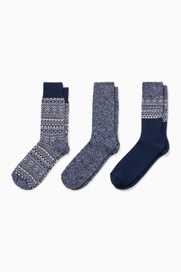 Men - Multipack of 3 - socks - THERMOLITE®  - LYCRA® - dark blue