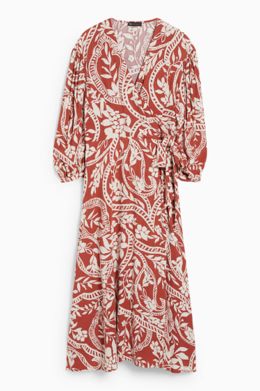 Women - Dress - floral - red / cremewhite