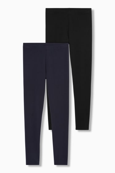 Mujer - Pack de 2 - leggings básicos - azul oscuro