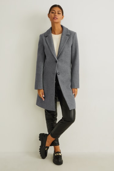 Femmes - Manteau - gris clair chiné