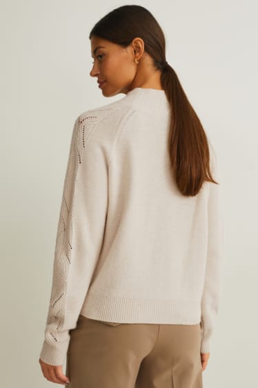 Damen - Pullover - cremeweiss