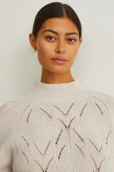 Damen - Pullover - cremeweiss