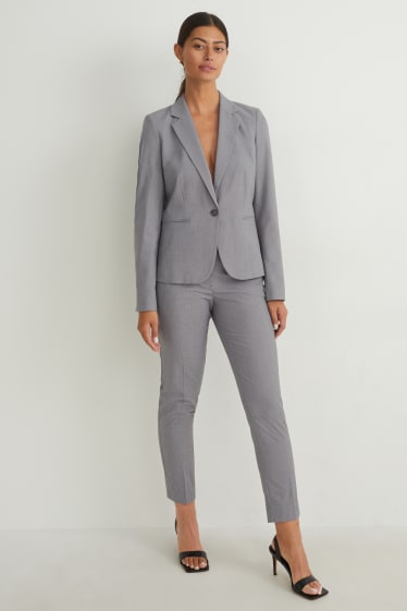 Damen - Blazer - Regular Fit - grau-melange