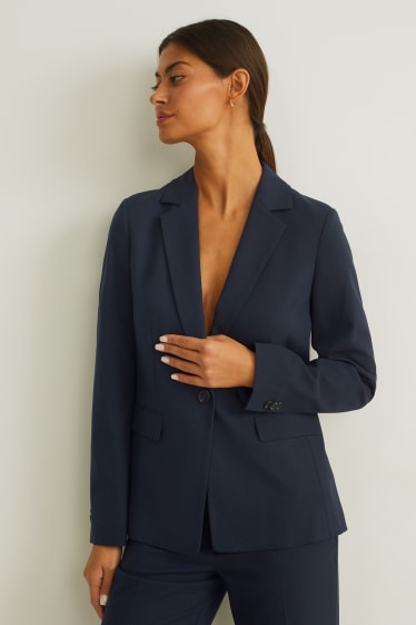 Women - Blazer - fitted - dark blue