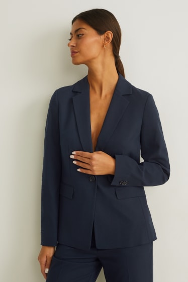 Donna - Blazer - sciancrata - blu scuro