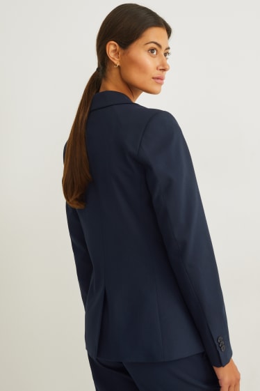 Damen - Blazer - tailliert - dunkelblau