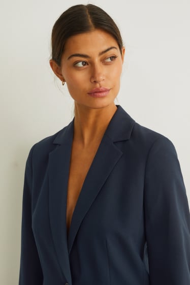 Damen - Blazer - tailliert - dunkelblau