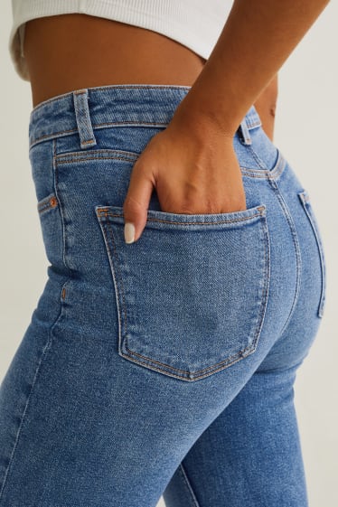 Women - Flared jeans - high waist - LYCRA® - denim-light blue