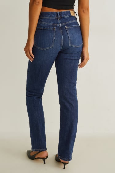 Femmes - Jean coupe droite - high waist - LYCRA® - jean bleu