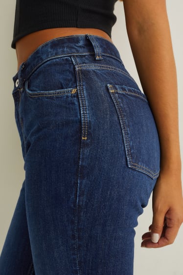 Women - Straight jeans - high waist - LYCRA® - blue denim