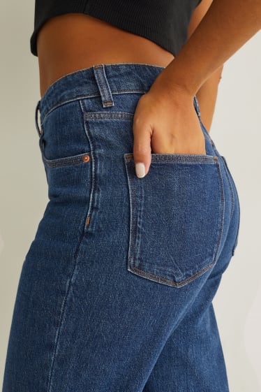 Femmes - Mom jean - high waist - LYCRA® - jean bleu