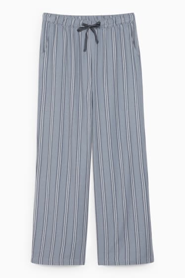 Femei - Pantaloni de pijama - cu dungi - albastru
