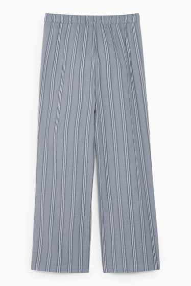Women - Pyjama bottoms - striped - blue