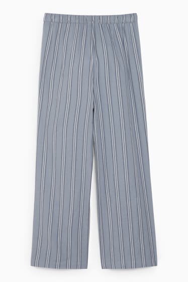 Femei - Pantaloni de pijama - cu dungi - albastru