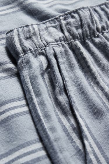 Women - Pyjama bottoms - striped - blue