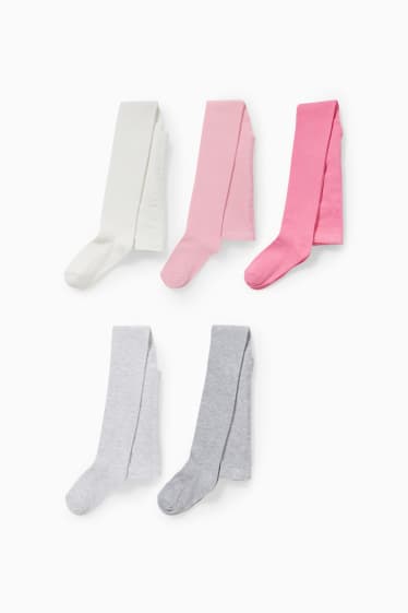 Kinder Mädchen - Multipack 5er - Strumpfhose - rosa