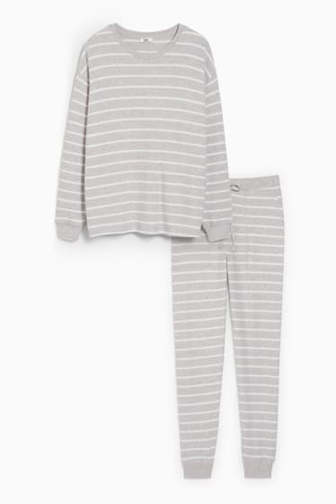 Women - Pyjamas - striped - beige