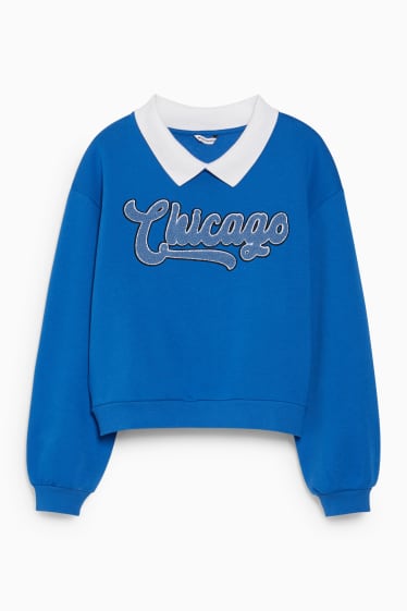 Teens & young adults - CLOCKHOUSE - sweatshirt - 2-in-1 look - blue