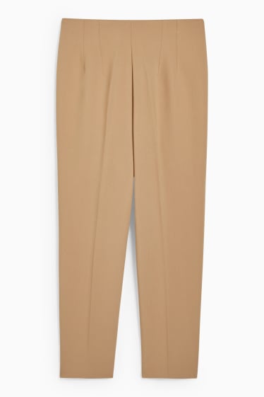 Damen - Stoffhose - Mid Waist - Slim Fit - beige