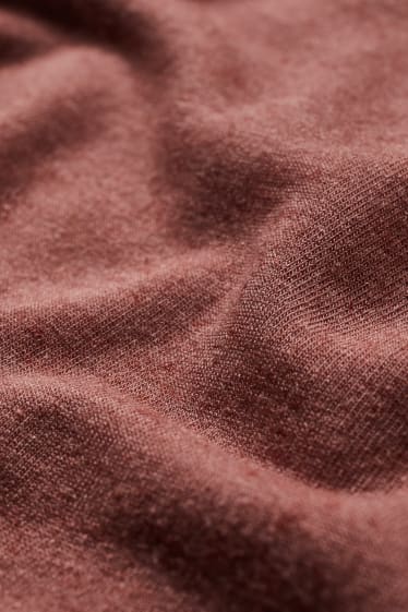 Femmes - Sous-pull à col roulé en cachemire mélangé - rose foncé