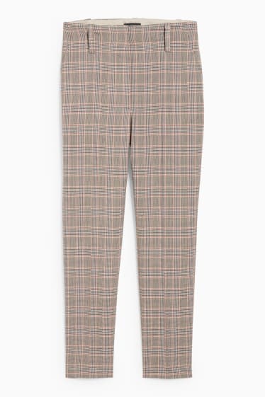 Femmes - Pantalon de toile - high-waist - tapered fit - à carreaux - carreaux colorés