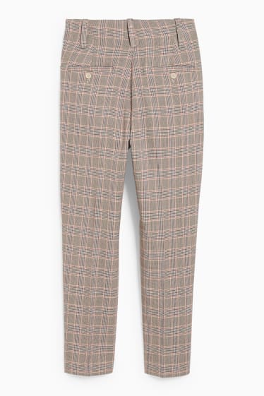 Women - Cloth trousers - high waist - tapered fit - check - multicolour checked